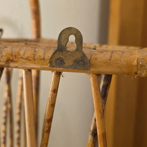 Natural Brown Woven Corner Wall Shelf - Picture 7 of 7